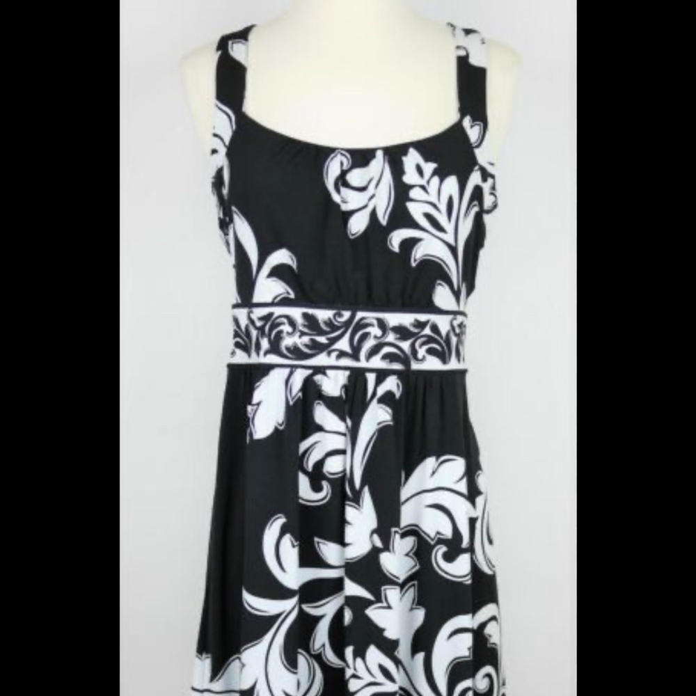 White House Black Market B&W Cocktail Dress